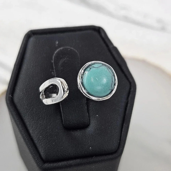 Green Circle Wrap Adjustable Fashion Ring A59 - Picture 1 of 5